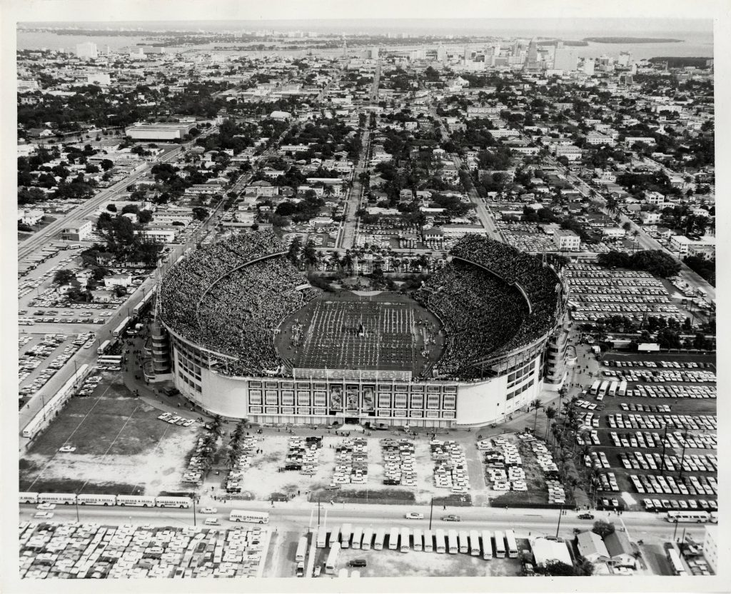 Aerial View of the Orange Bowl, 1964, The UM Historical Photograph Collection