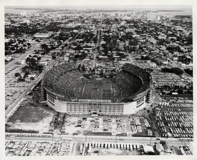 Aerial View of the Orange Bowl, 1964, The UM Historical Photograph Collection