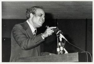 Benjamin Hooks, NAACP Executive Director, speaking at Black Culture Week