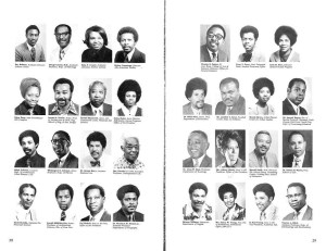 List of black facluty found in the 1974-75 Malaika Handbook