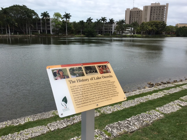 Lake Osceola and new sign