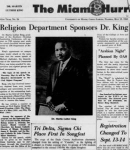 The Miami Hurricane, May 13, 1966 front page