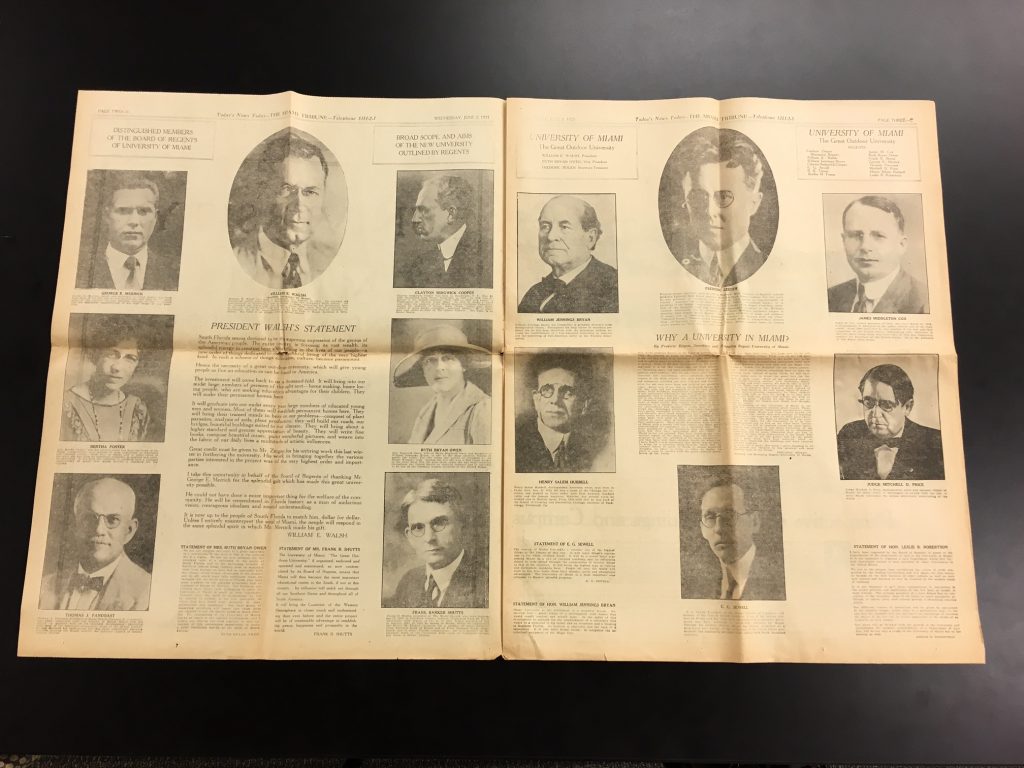 Distinguished Members of the Board of Regents of the University of Miami (Spring 1925)
