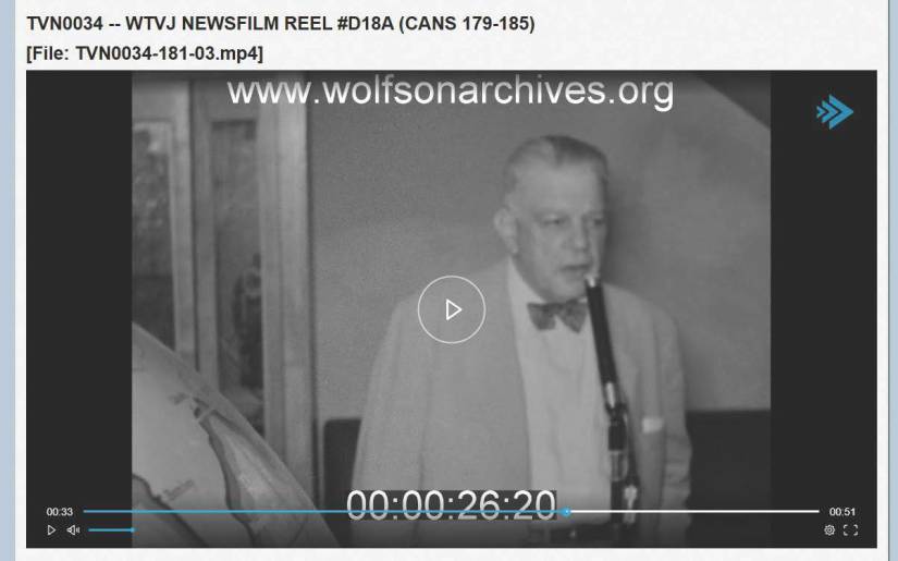 President Ashe on film