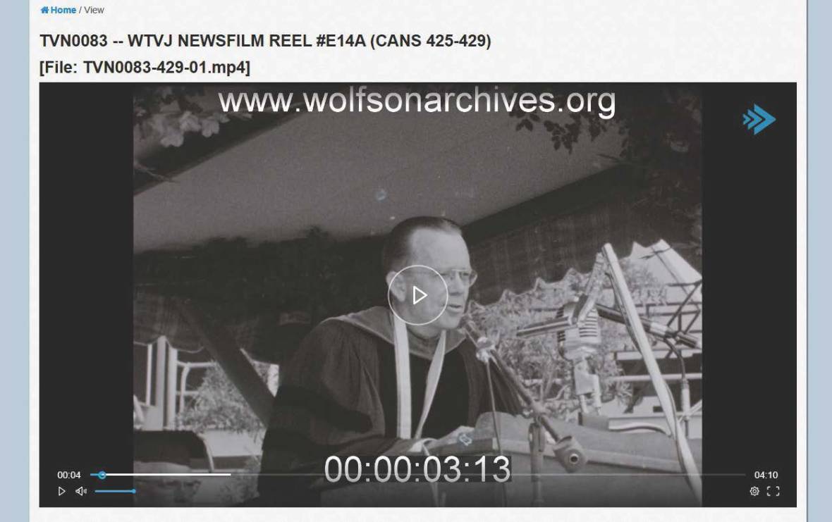 President Pearson on film