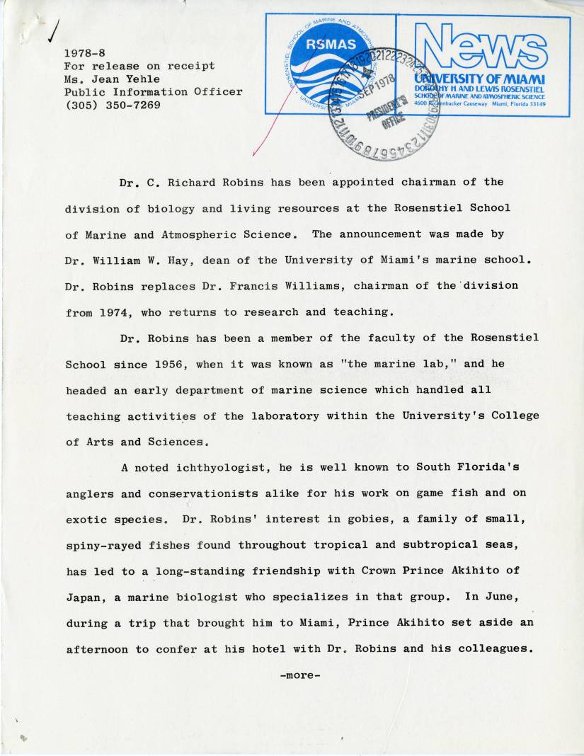 Robins Press Release_1978-8